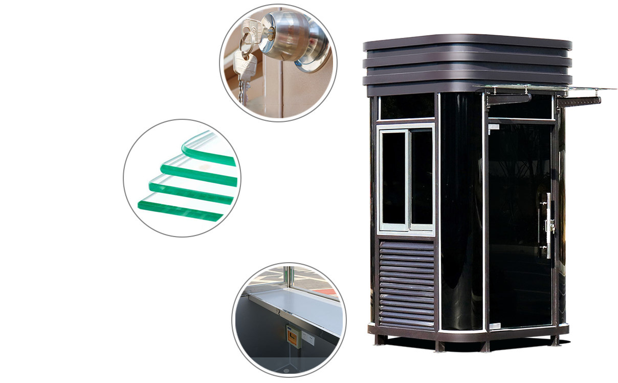 不銹鋼崗亭細節