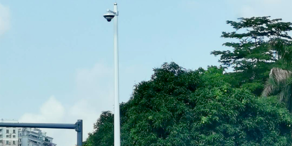 精致傾力打造福田高清全景八角監控立桿案例